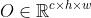O\in \mathbb{R}^{c \times h \times w}