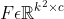 F\epsilon \mathbb{R}^{^{k^{2}\times c}}