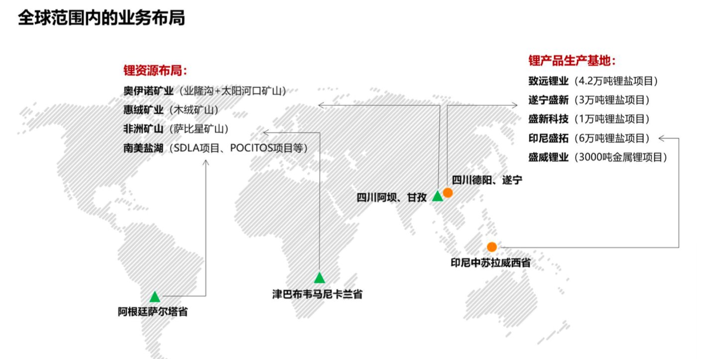 (盛新锂能业务布局,来源:2025中报)